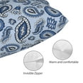 thumbnail image 3 of Kdxio Cotton Pillow Cases 14"x20" Pillowcases,Soft and Breathable Bedroom Pillow Cases-Blue Paisley Pattern Vintage-No Pillow Core, 3 of 5