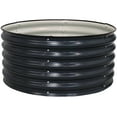 thumbnail image 3 of Sunnydaze 35.5" x 35.5" x 17.25" Round Dark Gray Galvalume Steel Outdoor Raised Garden Bed, 3 of 8