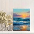 thumbnail image 2 of Qisvanset 12x16 Inch Oak Tree & Wildflowers Sunset Canvas Print Wall Art, 2 of 5