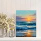 thumbnail image 2 of Qisvanset 12x16 Inch Oak Tree & Wildflowers Sunset Canvas Print Wall Art, 2 of 5