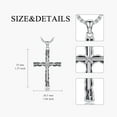 thumbnail image 6 of Cross Necklace for Men 925 Sterling Silver Black Cross Turquoise Pendant Christian Jewelry Religious Gifts for Men, 6 of 6