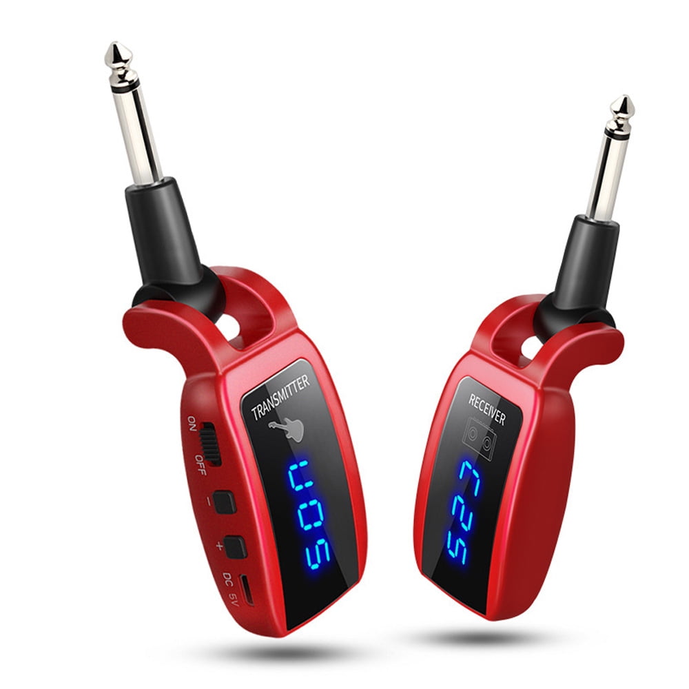 Wireless Guitar System Rechargeable Transmitter Receiver Set Electric Bass Pick Up
