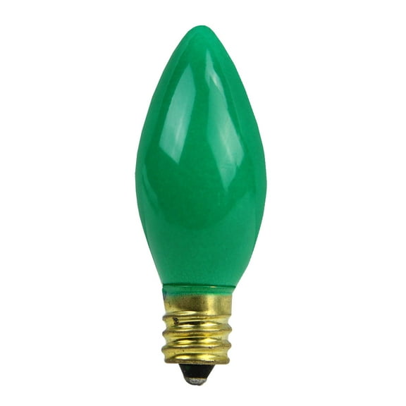 Northlight Pack of 25 C7 Green Christmas Replacement Bulbs