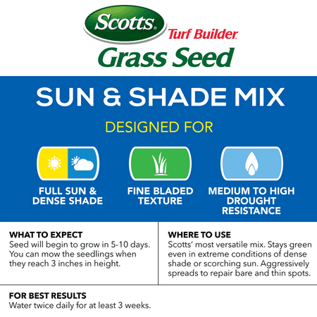 Scotts - Turf Builder Grass Seed Sun & Shade Mix 3 lb. - Tan