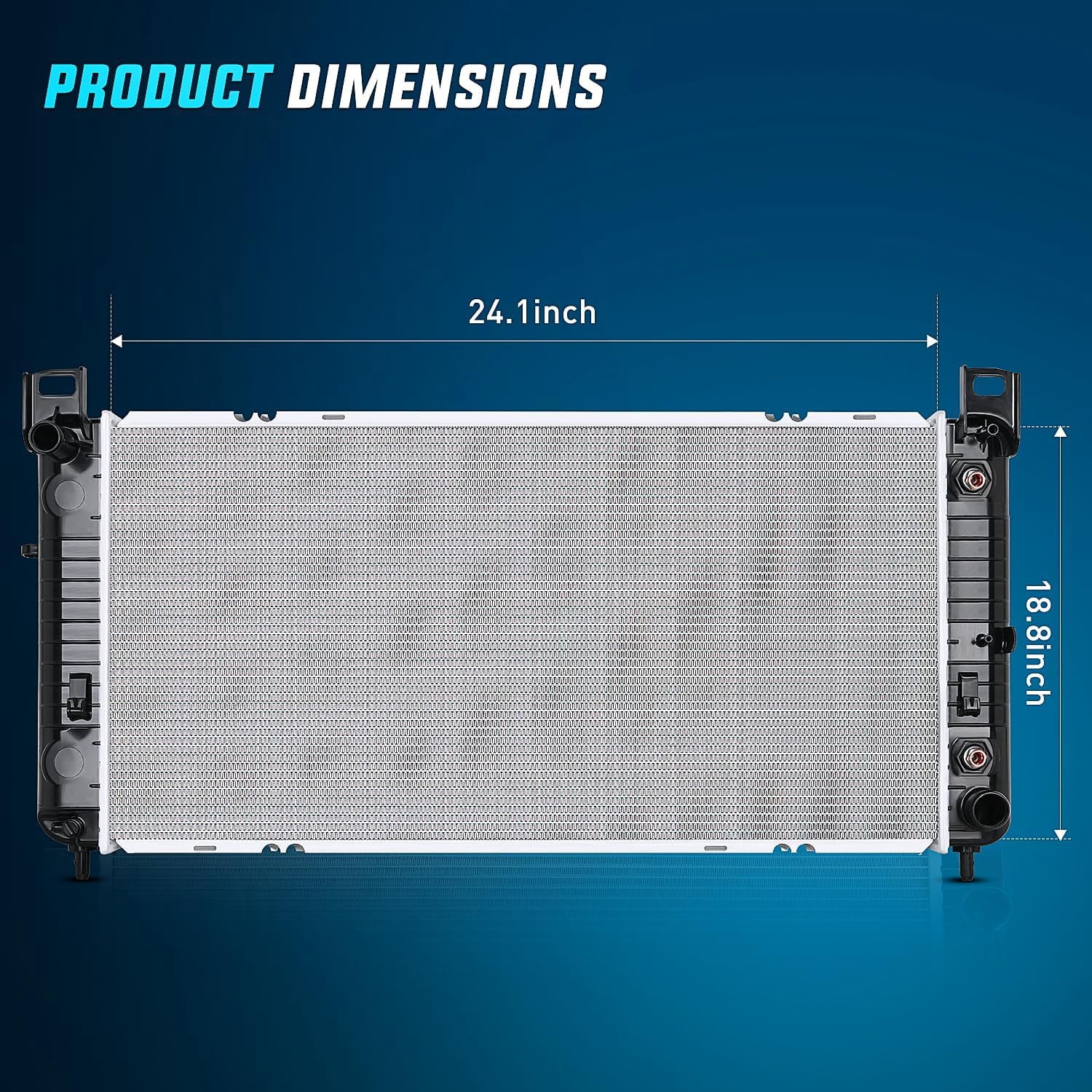 Nilight 34" Radiator for Chevrolet Silverado 1500 1999-2013, GMC Sierra 1500 2003-2013, Tahoe/Suburban Yukon XL 1500 2000-2014, without Engine Oil Cooler, CU2423