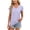 Purple, variant on Lopecy-Sta Summer Tops for Women Casual Fashion V Neck T Shirts Trendy Rolled Short Sleeve Workout Tunics Loose Eyelet Tees