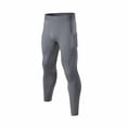 thumbnail image 4 of cfhntfmh Men's Pants Soft Stretch High Waisted Athletic Leggings Comfy Workout Yoga Base Layer Bottoms, 4 of 5