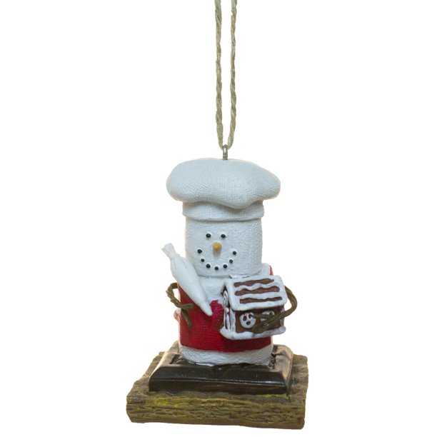 S'mores Baker with Gingerbread House Christmas Ornament