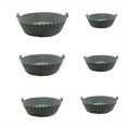 thumbnail image 3 of 6pcs, Silicone Air Fryer Liners, 6 Different Sizes Air Fryer Liners Pots, Silicone Basket Bowls, Reusable Baking Trays, Oven Accessories, Baking Tools, Kitchen Gadgets, Kitchen Accessories, Home Kitc, 3 of 4