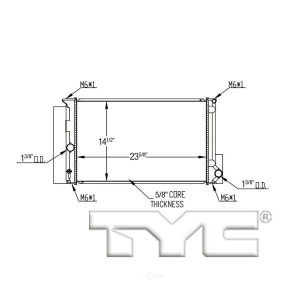 TYC 13552 Radiator Assembly