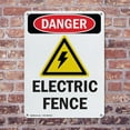 thumbnail image 4 of (2 Pack) Electric Fence OSHA Danger Sign 7 Inch X 10 Inch Indoor / Outdoor Rust-Free Aluminum Metal Signs for Workplace, Workshop, and Construction Site, Made in the USA, 4 of 8