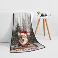 thumbnail image 5 of Christmas cute corgi Cotton Bath Towels for Bathroom - Microfiber Quick Dry Towels for Body Bath Sheets, Personalized Beach Towel, Soft Shower Towels for Travel Home Beach 27*55in, 5 of 5