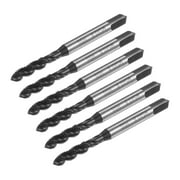 Uxcell 6 Pieces Metric Spiral Flute Thread Taps M5 x 0.8 H2 Nitride Coated Screw Threading Tap Tapping Tools