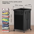 thumbnail image 2 of 150L Large Laundry Hampers, Oxford Fabric Laundry Hampers Clothes Hampers, Metal Frame and Removable Bag Design with Wheels, Suitable for Bedroom, Bathroom, Dorm Room, Laundry Room (Black), 2 of 5