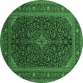 thumbnail image 1 of Ahgly Company Indoor Round Persian Emerald Green Traditional Area Rugs, 3' Round, 1 of 4