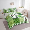 thumbnail image 3 of Manfei St.Patrick Day 7pcs Bedding Comforter Set,Cute Farmhouse Highland Cow Queen Bedding Sets,Lucky Four Leaf Clover Queen Sheet Sets For Girl Boys,Super Cozy Room Decor Reversible, 3 of 8
