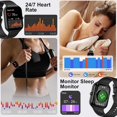 thumbnail image 3 of Reloj Inteligente con Monitor de Frecuencia CardíAca/SueñO/PodóMetro, Rastreador de Actividad Deportiva 113+, Reloj Resistente Al Agua IP68 para Android IOS C, 3 of 8