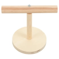 HOMEMAXS Durable Beige Wooden Bird Perch Stand for Parrots Ideal for Decoration and Playtime 23.5 inch