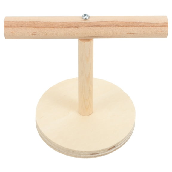 HOMEMAXS Durable Beige Wooden Bird Perch Stand for Parrots Ideal for Decoration and Playtime 23.5 inch