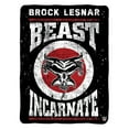 thumbnail image 3 of Sleep Squad WWE Brock Lesnar Beast Incarnate 60” x 80” Raschel Plush Throw, 3 of 6