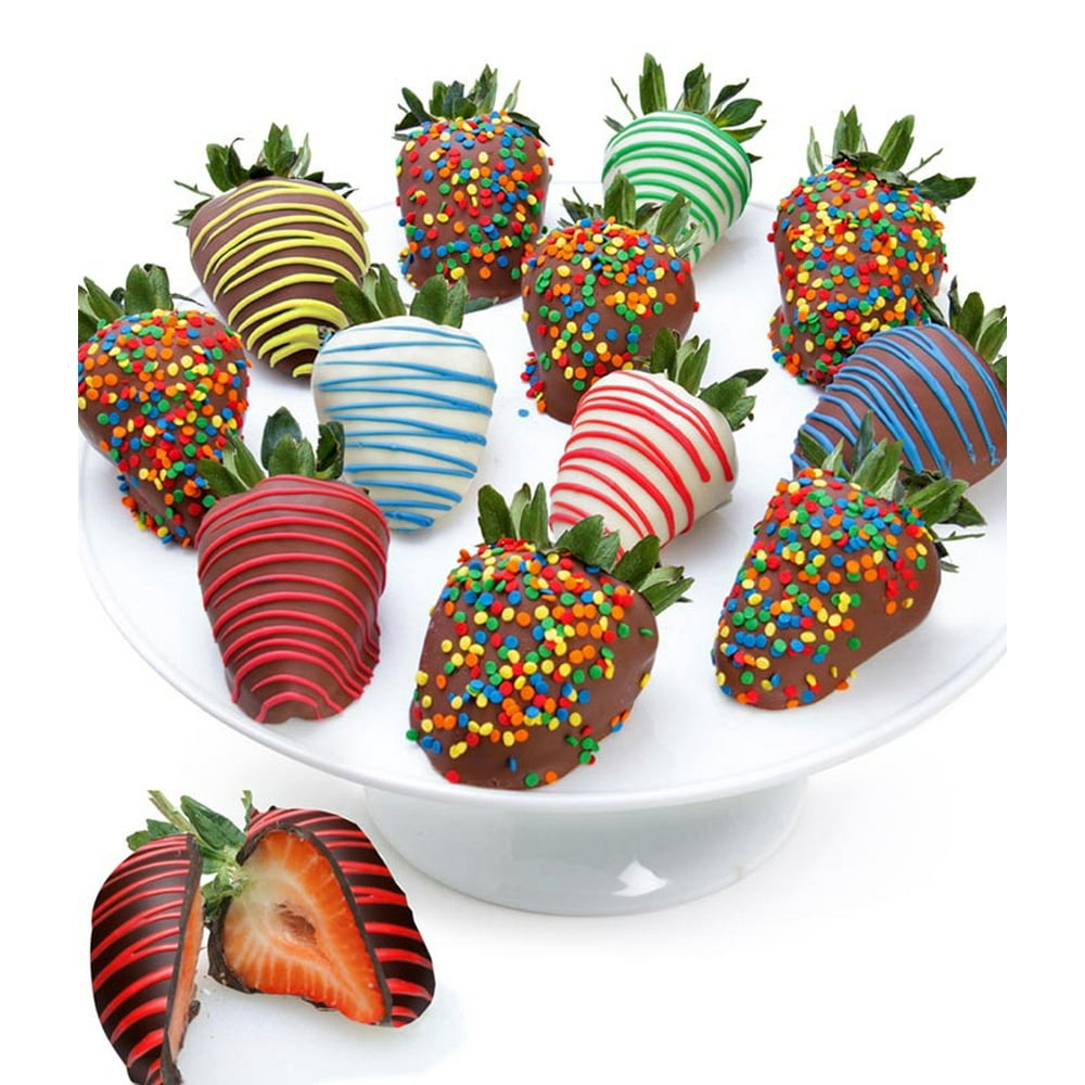 Birthday Chocolate Covered Strawberries 12 Pieces