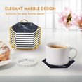 thumbnail image 2 of Geichan 8pcs Black Marble Coaster Set for Table Protection,8 Pcs Drink Coasters with Metal Holder, Home Decor, Bar Coasters, 2 of 7