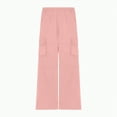 thumbnail image 5 of Ccpelsie Boy's Wide Leg Sweatpants Boy Fleece Open Bottom Straight Trousers Baggy Lounge Running Athletic Joggers Pants with Pockets(A01-Pink,11-12 Years), 5 of 6