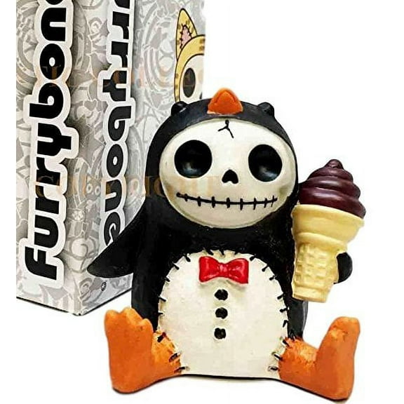 Furrybones Pen Pen Penguin Tuxedo Ice Cream Skeleton Monster Ornament Figurine