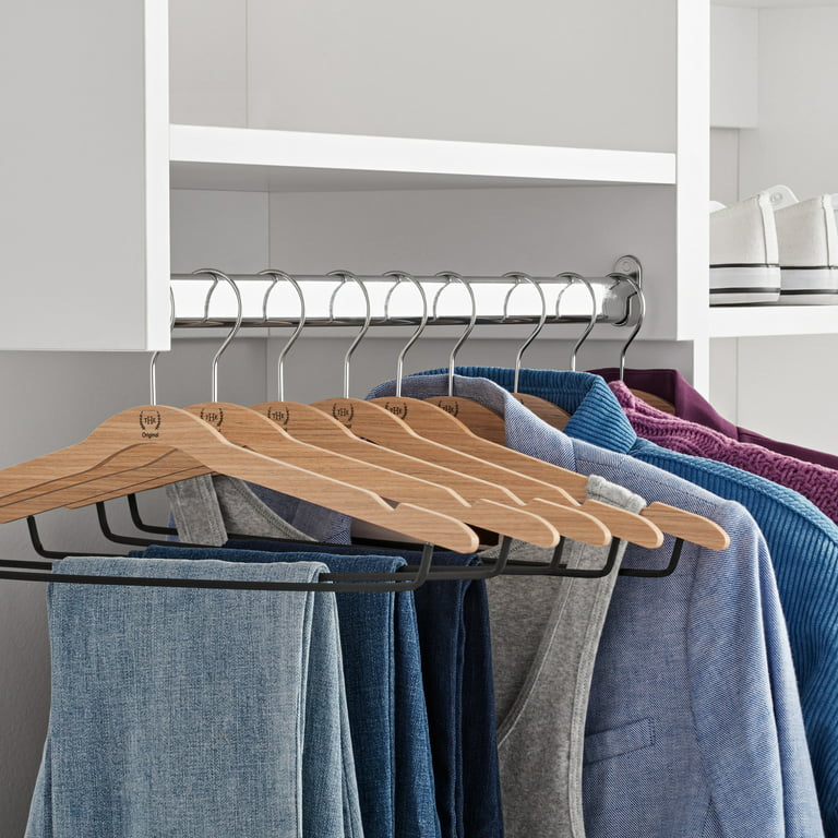 Slim-Line Black Shirt/Pant Hangers - Closet Hanger Factory