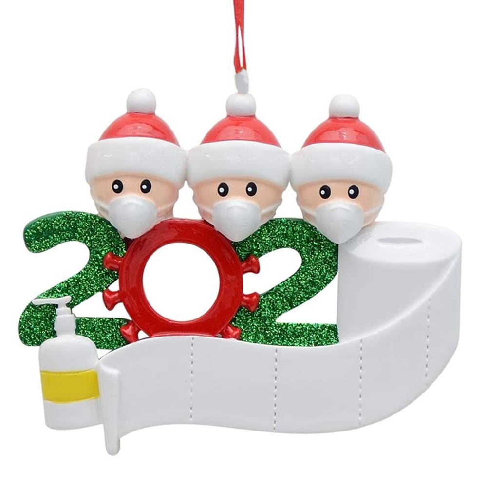 Personalized 1-7 Family 2020 Christmas Ornament Kit Customized Xmas
