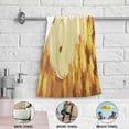 thumbnail image 5 of Golden Maple Leaf Fall Hand Towels 2 PCS, Autumn Leaves Kitchen Towel Ultra Soft and Highly Absorbent,Decorative Fingertip Face Towel for Bathroom Hotel, 28.3"x14.4", 5 of 6