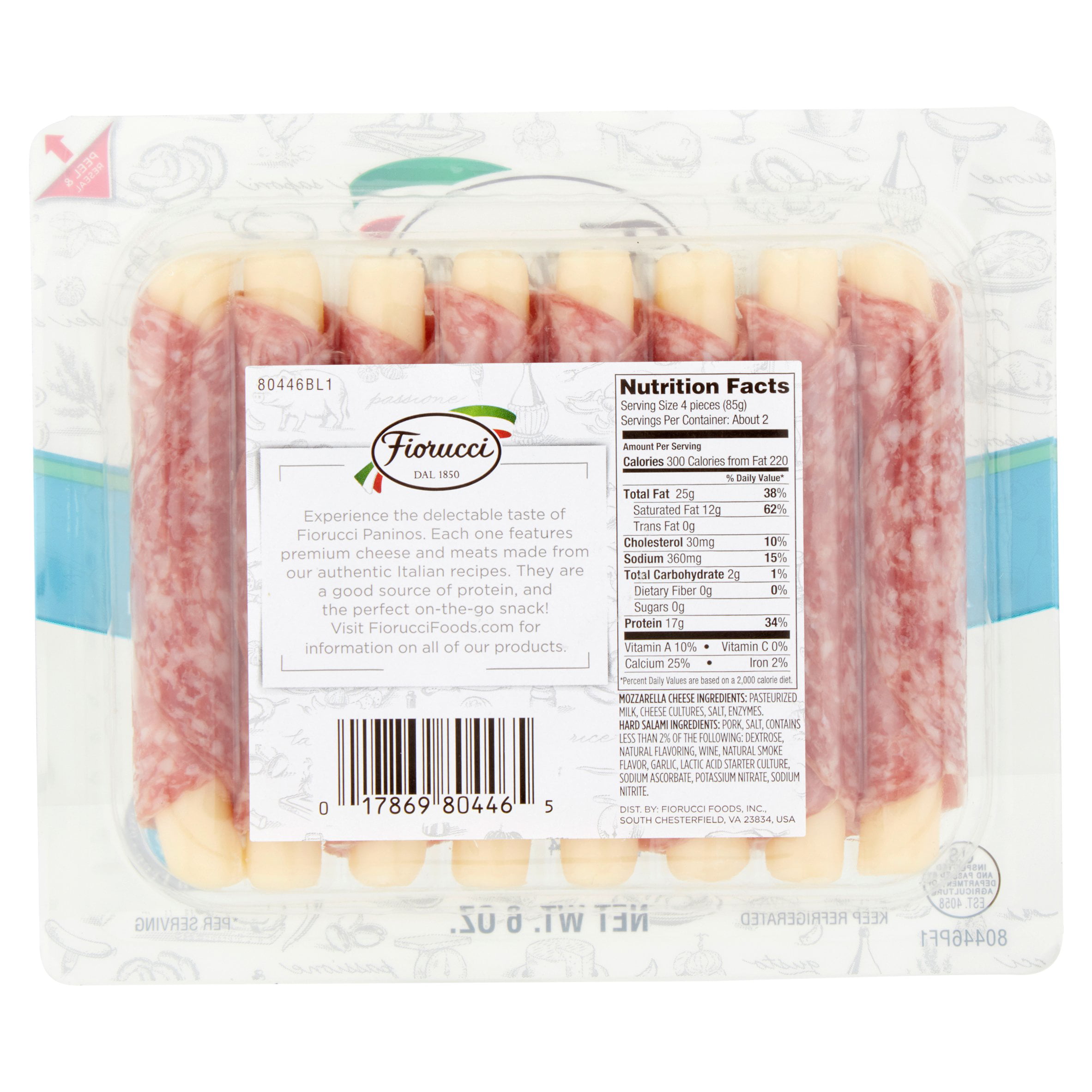 Panino Salami And Cheese Nutrition Facts - NutritionWalls