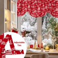 thumbnail image 5 of Joy Peace Tie Up Valances Curtain, Stars Letters Art Red Texture Adjustable Rod Pocket Short Window Treatment Tie Up Curtains Valances for Kitchen Living Room Bathroom 42x12 Inches, 5 of 9