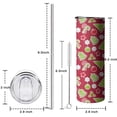 thumbnail image 5 of 20oz Red Christmas Decoration Pattern Skinny Tumblers Stainless Steel Tumbler with Lid and Straw,Vacuum Insulated Double Wall Travel Tumbler Cups with Cleaning Brush for Coffee,Tea, 5 of 6