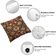 thumbnail image 4 of Acheng Antique Oriental Turkish Carpet Pattern Throw Pillow Cover Square Pillowcase Soft Pillow Case Home Decor for Living Room Couch Sofa Car Cushion Cover,2 Pcs White, 4 of 6