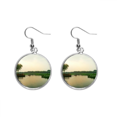 thumbnail image 1 of Sunset Lake View Photography Ear Dangle Silver Drop Earring Jewelry Woman, 1 of 3