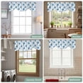 thumbnail image 6 of Tie Up Valances for Windows, Blue Flowers Adjustable Valance Curtains Window Treatment for Living Room/Bedroom Windows, Country Pastoral Floral Spring Rod Pocket Kitchen Curtains & Drapes 42x18 Inch, 6 of 9