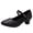 Black, variant on Silver Women'S Mid Heel Dance Shoes Latin Practice Sneakers Stretchy Nylon Spandex Upper Slip-Resistant Comfortable For Adult Body Exercise - Flexible Ballroom Footwear
