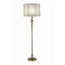 Stiffel FL-N8063-N8330C-BB 64 in. Burnished Brass Floor Lamp with Off White Camelot Shade