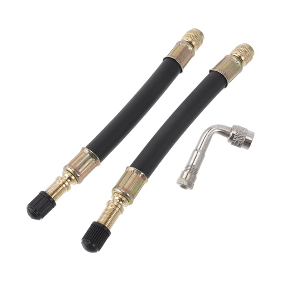 Unique Bargains 1 Set 90 degrees Copper Tire Valve Extension with Flexible Plastic 140mm Tyre Valve Stem Extender for Car Motorcycle RV Truck Bike