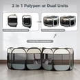thumbnail image 2 of Cat Playpen, DOMIPET 2-in-1 Pop Up Dog Playpens with 2 Doors  Indoor Outdoor Use, Portable Pet Playpen Dog Cat Tent Enclosure for Kitten Puppy Small Animals, 2 of 9