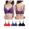 thumbnail image 6 of Romacci Womens Sexy Lace Bra Deep V Underwire Plus Plunge Lingerie 44B, 6 of 7