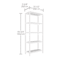 thumbnail image 5 of Sauder North Avenue Engineered Wood/Metal 4-Shelf Bookcase in Charter Oak, 5 of 7