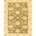 thumbnail image 1 of Ahgly Company Machine Washable Indoor Rectangle Abstract Yellow Area Rugs, 2' x 4', 1 of 7