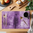 thumbnail image 2 of Purple Placemats Set of 8 Retro Oil Painting Modern Abstract Art Aesthetics Place Mats Indoor Wipeable Table Mats Washable Cloth Dining Table Placemats for Kitchen Holiday Party Home Decor 13x19 Inch, 2 of 9