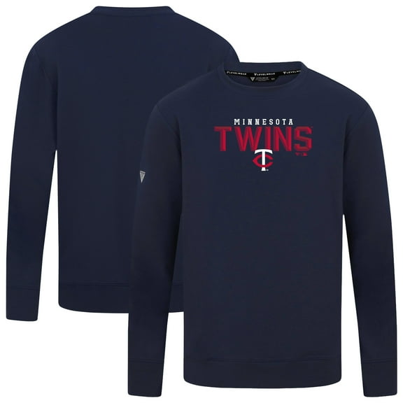 Men's Levelwear  Navy Minnesota Twins Mandate Carve Tri-Blend Sweatshirt