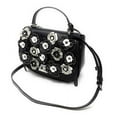 thumbnail image 5 of Michael Kors Cassie Large Th Satchel Leather Handbag Bag, Black/Floral, 5 of 6