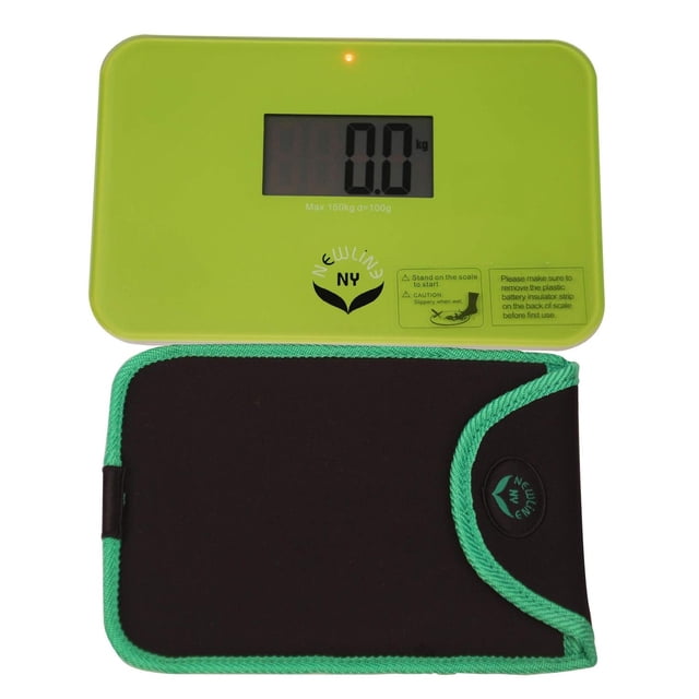 NewlineNY Step On Super Mini Smallest Travel Bathroom Scale with Trip Protection Sleeve: SBB0638SM-G