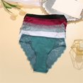 thumbnail image 4 of Gibobby Calzones para mujer sexy Ropa interior sexy de cintura para mujer, bragas de color sólido, ropa interior de encaje, bragas para mujer(Blanco,CH), 4 of 5