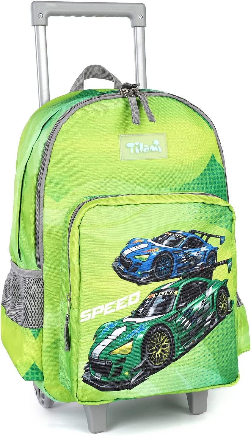 Tilami Rolling Backpack 18 inch Double Handle Wheeled Laptop Boys Girls